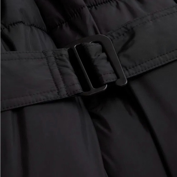 Mango Black Belted Puffer Jacket - Picture 2 of 5